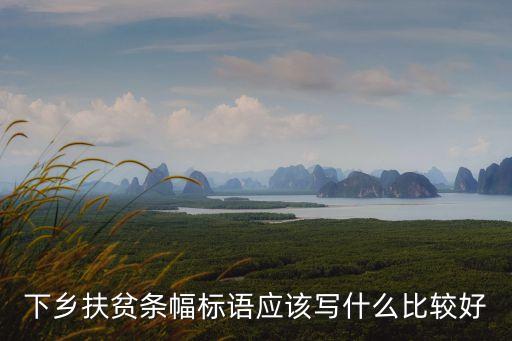 扶貧標(biāo)語，下鄉(xiāng)扶貧條幅標(biāo)語應(yīng)該寫什么比較好