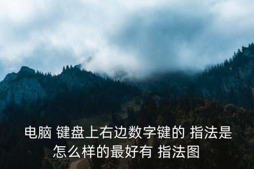  電腦 鍵盤上右邊數字鍵的 指法是怎么樣的最好有 指法圖