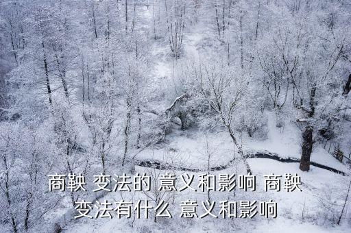  商鞅 變法的 意義和影響 商鞅 變法有什么 意義和影響