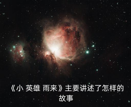 《小 英雄 雨來》主要講述了怎樣的 故事