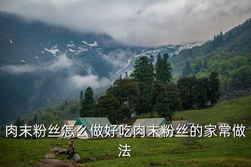 肉末粉絲怎么做好吃肉末粉絲的家常做法