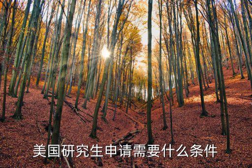 美國研究生申請需要什么條件