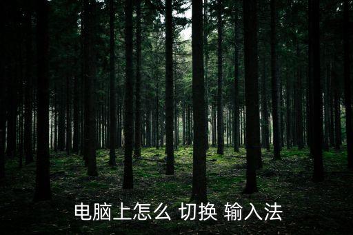  電腦上怎么 切換 輸入法