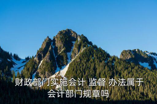 財政部門監督辦法