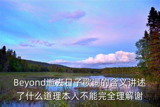 逝去日子歌詞，Beyond歌詞的含義講述了什么道理本人不能完全理解謝