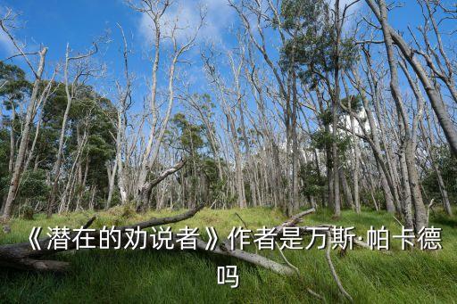 《潛在的勸說者》作者是萬斯·帕卡德嗎