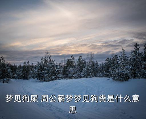 夢見狗屎 周公解夢夢見狗糞是什么意思