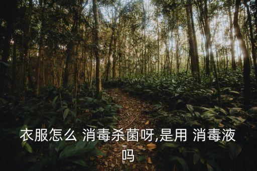 衣物消毒,衣物消毒液你知道這個吧
