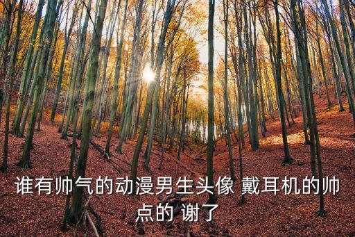 誰(shuí)有帥氣的動(dòng)漫男生頭像 戴耳機(jī)的帥點(diǎn)的 謝了