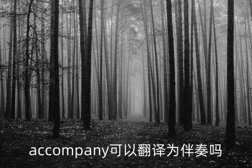 accompany可以翻譯為伴奏嗎