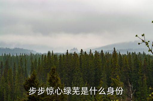 步步驚心綠蕪是什么身份