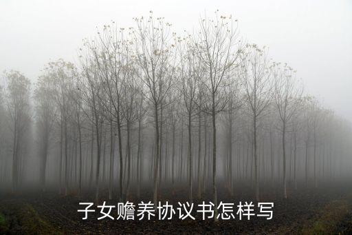 子女贍養(yǎng)協(xié)議書怎樣寫