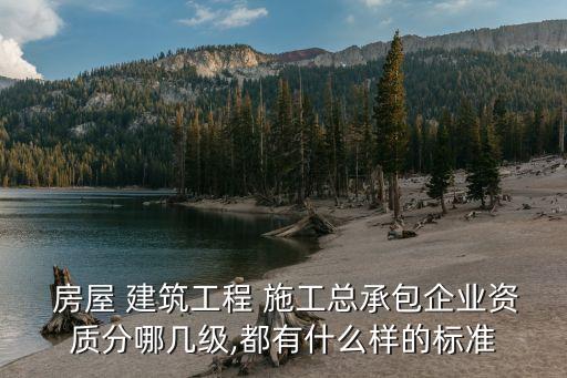 房屋建筑施工,建筑工程施工總承包企業資質分為五個級別