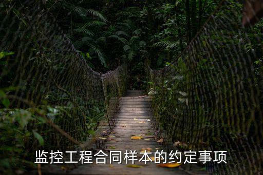 監控工程合同樣本的約定事項