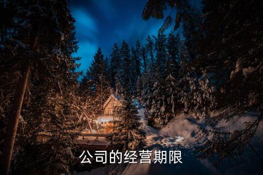 公司經營期限，經營期限的定義
