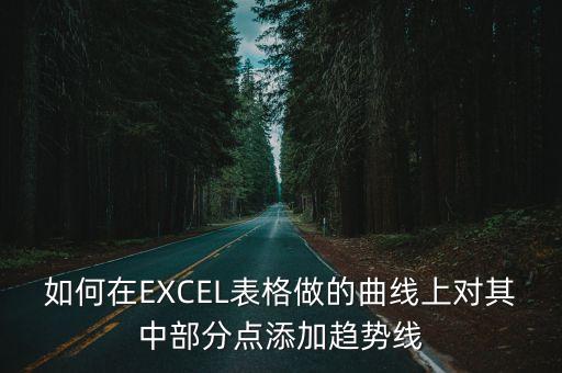 如何在EXCEL表格做的曲線上對其中部分點添加趨勢線