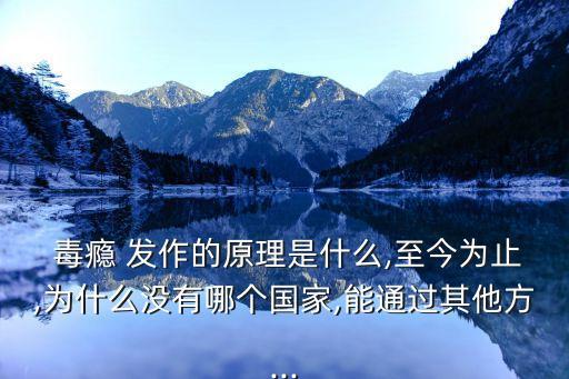  毒癮 發作的原理是什么,至今為止,為什么沒有哪個國家,能通過其他方...