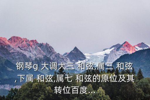 鋼琴g 大調大三 和弦,屬三 和弦,下屬 和弦,屬七 和弦的原位及其轉位百度...