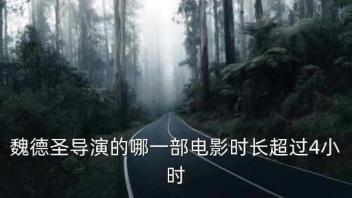 魏德圣導演的哪一部電影時長超過4小時