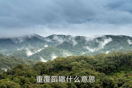 重蹈覆轍，重蹈覆轍是什么意思