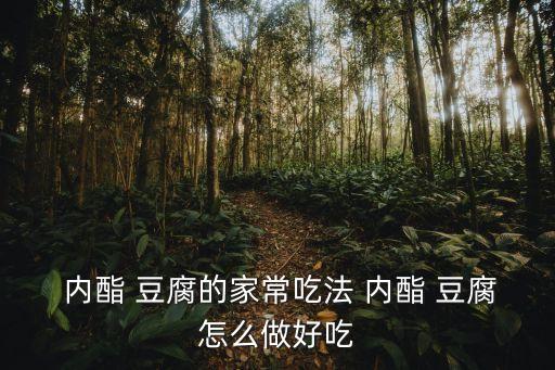 內(nèi)酯豆腐怎么吃,秘制秘訣!這里有秘方!
