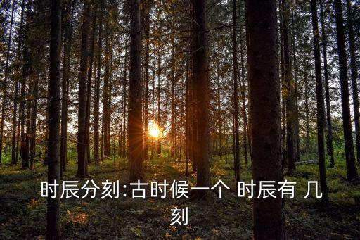 一個時辰有幾刻,古代用漏壺計時一天晝夜分為一百刻