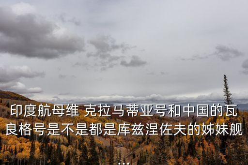 印度航母維 克拉馬蒂亞號(hào)和中國(guó)的瓦良格號(hào)是不是都是庫(kù)茲涅佐夫的姊妹艦...