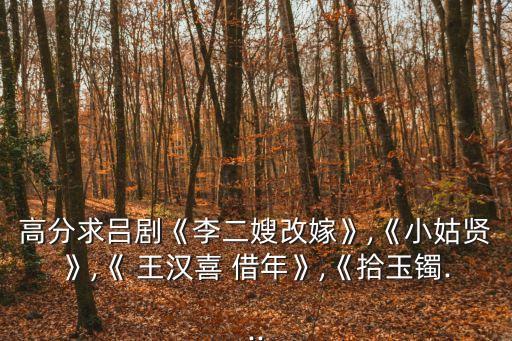 王漢喜借年,我給你發全劇mp3你就能欣賞