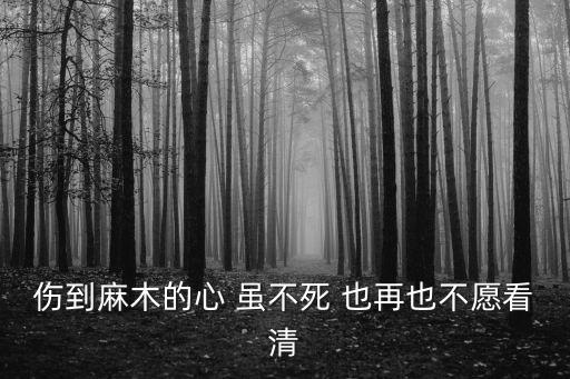 受傷的心圖片，傷到麻木的心 雖不死 也再也不愿看清