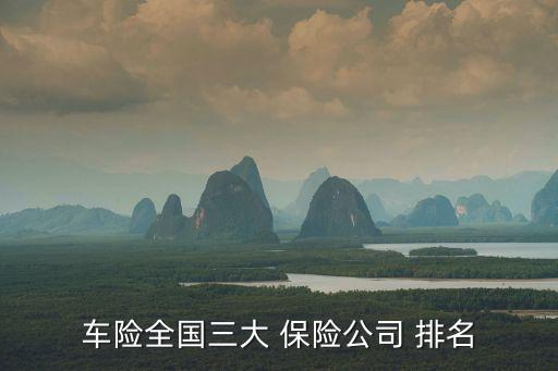 車險全國三大 保險公司 排名