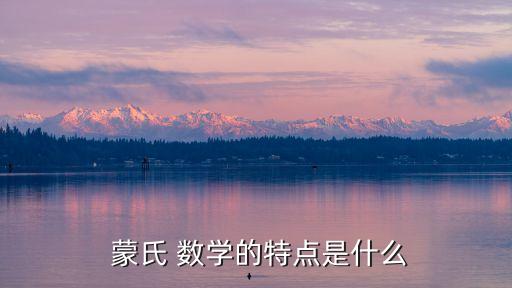 蒙氏數學,蒙氏數學主要特點:把抽象的東西具體化