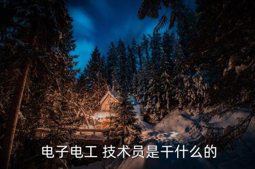  電子電工 技術(shù)員是干什么的