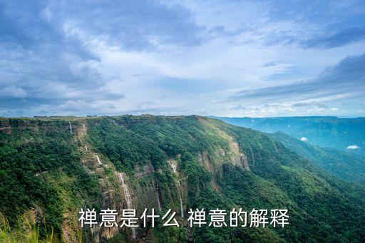  禪意是什么 禪意的解釋