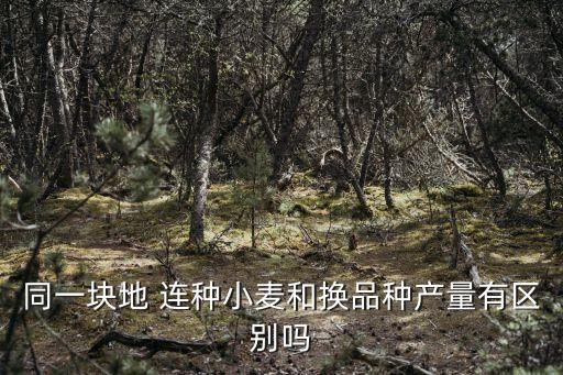 同一塊地 連種小麥和換品種產量有區別嗎