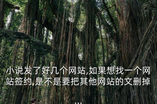 小說發了好幾個網站,如果想找一個網站簽約,是不是要把其他網站的文刪掉...