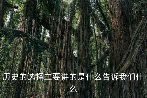 歷史選擇，歷史的選擇 怎么寫