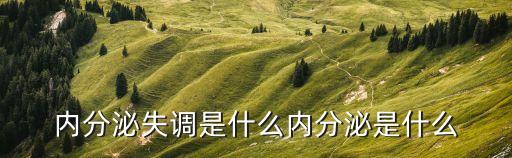 什么叫內分泌失調，什么叫內分泌失調