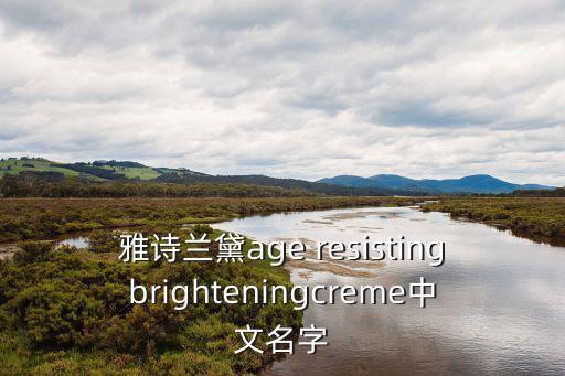 雅詩蘭黛age resistingbrighteningcreme中文名字
