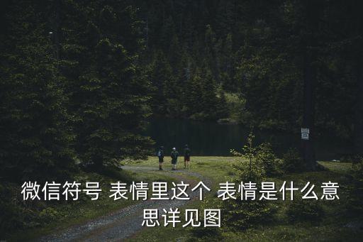 微信符號 表情里這個 表情是什么意思詳見圖