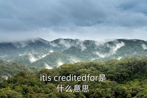 itis creditedfor是什么意思