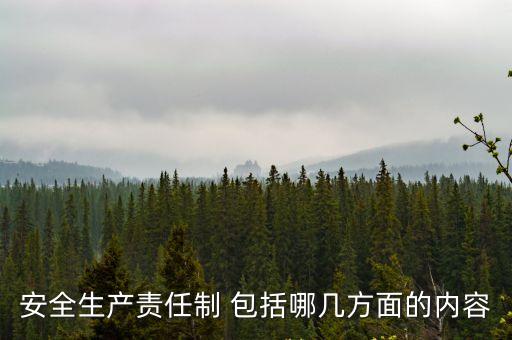 安全生產責任制 包括哪幾方面的內容