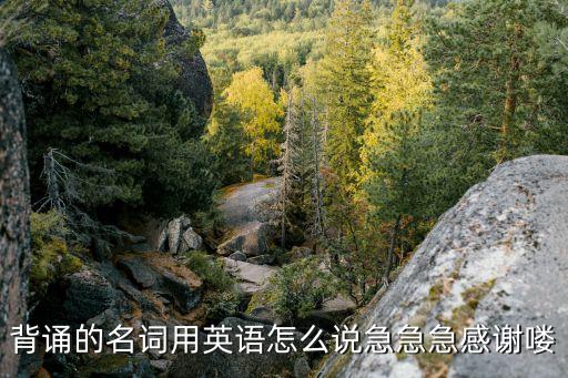 背誦的名詞用英語怎么說急急急感謝嘍
