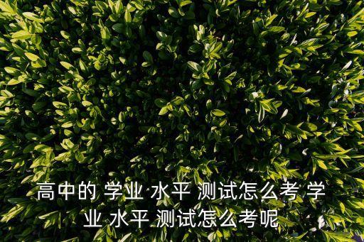 學業水平測試,1、普通高中學業考試簡稱中考