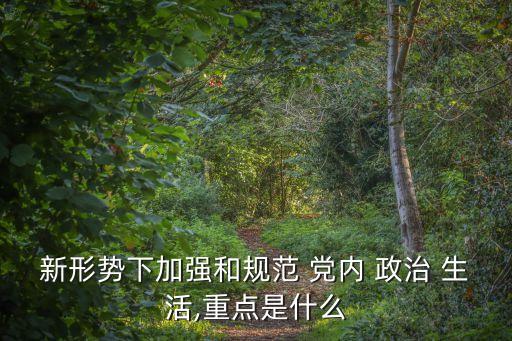 黨內政治生活,高級干部必須以身作則嚴守政治紀律和政治規則