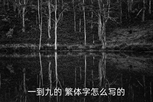 九的繁體字,九是繼承字不是簡化字繁體字