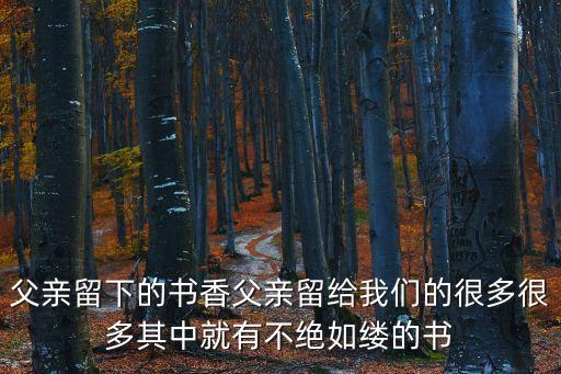 父親留下的書香父親留給我們的很多很多其中就有不絕如縷的書