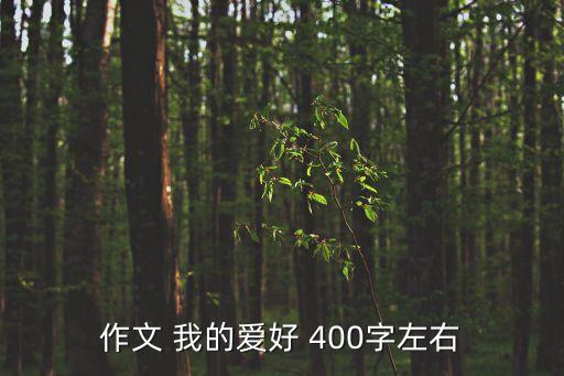 我的愛好作文，我的愛好 作文急急急