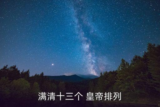 清朝皇帝排名,清朝皇帝列表一覽