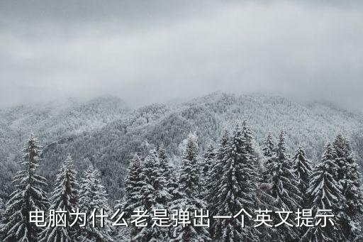 電腦為什么老是彈出一個英文提示