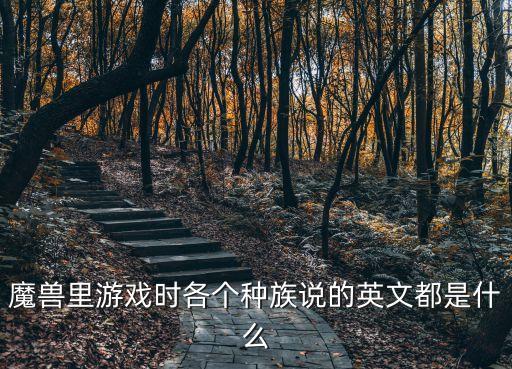 魔獸里游戲時各個種族說的英文都是什么